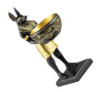 BESTOMZ Anubis Resin Trinket Tray and Snack Bowl with Ancient Egypt Theme, Elegant Egyptian God Statue for Desktop Or Living Room, Unique Valet Tray for History Enthusiasts and Collectors