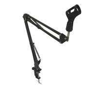 BESTOMZ Arm Bearing, Double-braced Folding Construction Microphone Boom with and Stand Adjustable Suspension 1500g Load for Desktop Broadcasting Studios