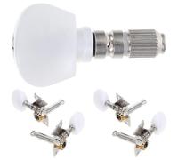 BESTOMZ Banjo Tuning Pegs for Fixing Strings with 4 Bushings 5pcs Machine Silver Metal Banjo Machine and Improving Sound Quality