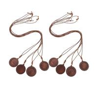 BESTOMZ Beads Blanks Wood Bezel 8pcs for DIY Pendant Bangle Craft | Coffee Tone, Vintage Classical Style, Flower and Shapes, Skinfriendly Wear for Festive Moments