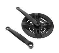 BESTOMZ Bicycle Crankset Replacement Aluminium Alloy Black Precision Machined Chainring Lightweight Bike Crank Arm Set for Bicycle Mountain Biking and Offroad Challenges