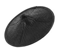 BESTOMZ Black Bamboo Samurai Hat for 7-12 Years Old with Handwoven Design and Lightweight Construction, for Creative Styling and Stage Performances, Authentic Japanese Style Sun Hat