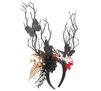 BESTOMZ Black Horn Headband Hair Accessory for Women with Sturdy Plastic Resin Antler Design, Lightweight and Creative Festival Hair Decoration for Celebrating Different Holidays or Daily