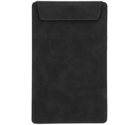 BESTOMZ Black Leather Clipboard Easy to Operate and Not Easy to Deform with Metal Clip Practical Office Writing Clipboard for Restaurant Menu Holding and Document Management