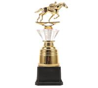 BESTOMZ Black Plastic Horse Racing Trophy with Reinforced Base