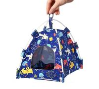 BESTOMZ Blue Small Parrot Tent Canvas Bird House Hanging Hammock Mini Bird Cage Accessory for Pet