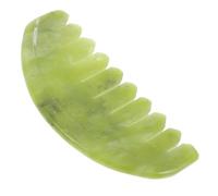 BESTOMZ Body Acupoints Massager and Jade Scalp Comb Handheld Polished Natural Stone for Relaxation at Home and the Go