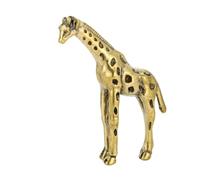 BESTOMZ Brass Giraffe Ornament Vintage Animal Figurine Solid Brass Craft Statue for Office Desk and Home Decoration