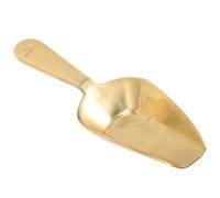 BESTOMZ Brass Tea Leaf Spoon Coffee Spoon Brass Scoop Classical Style No Burr Comfortable Feel Golden Finish Practical Tea Accessories for Daily Use