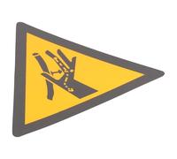 BESTOMZ Caution Yellow Adhesive Safety Sign Safety Warning Label Sticker Hand Pinch Easily Visible Practical Warning Decal for Machinery and Equipment for Alerting Mechanical Staff
