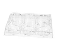 BESTOMZ Cell Culture Plate for Laboratory Use and Optimal Environment for Cell Growth White Polystyrene 6-well with Lid, Providing Consistent Results in Scientific Research