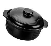 BESTOMZ Ceramic Casserole Pot 1115ml with Two Handles Nonstick Surface Easy to Clean Oven Safe Pottery Pot for Cooking Soups and Stews the Kitchen