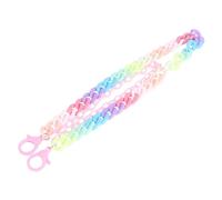 BESTOMZ Chain Trouser Decoration Unique Double-layer Beaded Waist Chain Pants for Party Rave Rainbow Trousers