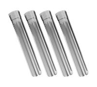 BESTOMZ Chimney Flue Pipe Set Smooth Interior Design 4pcs Stainless Steel Straight Tubes and Elbow Connectors Leak-Resistant, Suitable for Outdoor Stove Chimney Pipe Setups