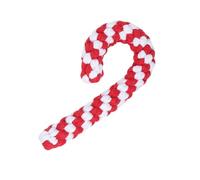 BESTOMZ Christmas Dog Chew Cotton String Candy Cane Rope for Teething Stage, Protects Gums and Trains Reaction Ability, Sturdy Pet Molar Tooth Cleaning Plaything Random Color