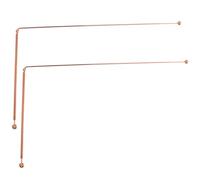 BESTOMZ Copper Dowsing Rods 2Pcs Portable Divining Tools for Ghost Hunting and Treasure Locating with Long Handle for Outdoor Use