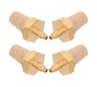 BESTOMZ Copper Filter Nozzle with M5 Male Thread 4pcs Easy Replacement Hex Design, and Noise Reduction Silencer for Fog Machine Accessories for Stage Fog Machines and Pneumatic Equipment