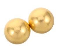 BESTOMZ Copper Sphere Bird Bath Balls 2Cm Solid Metal Outdoor Water Cleaning for Garden Bird Baths 2Pcs