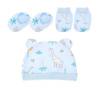 BESTOMZ Cotton Baby Hat Mittens and Socks for Newborns, Easy to Use with Elastic Design, Adorable and Bright Patterns for Newborn Baby Shower Gifts