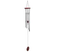 BESTOMZ Creative Metal Wind Chime Wall-mounted with Solid Wood Frame, Delicate Hanging Ornament for Garden Decor, Symbol of Good Fortune and Comfortable Feeling, Birthday Present
