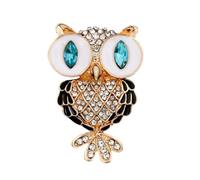 BESTOMZ Creative Owl Shape Car Perfume Diffuser with Rhinestone Metal Design, Easy to Install Back Clip Car Aromatherapy Diffuser for Valentine’s Day Vehicle Decoration