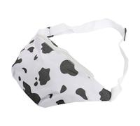 BESTOMZ Crossbody Bag Chest Bag for Women Pu Material Cow Print Smooth Sewing Stitching Versatile Fashion with Cartoon Cow Grain Pattern for Travel and Daily Use
