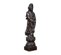 BESTOMZ Delicate Avalokitesvara Design Desktop Buddha Statue with Stable Base and Synthetic Material, Traditional Style Quan Yin Figure as A Or Tabletop Ornament