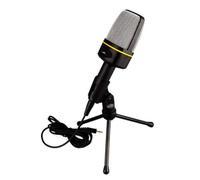 BESTOMZ Desktop Microphone Plastic Material Minimises Background Noise 3.5mm with Tripod Stand and Anti-interference Feature, for Voice Recording and Chatting over Msn, for Music