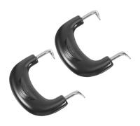 BESTOMZ Detachable Stainless Steel and Bakelite Pot Handles Replacement | Ergonomic Dual-hole Design, 61mm Centre Distance, Black Finish, Easy-clean Accessory for Stock Pots and Induction Cooking