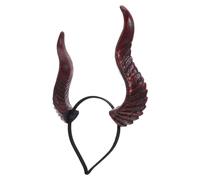 BESTOMZ Devil Horns Headband for Halloween and Cosplay, Resin Material with DIY Adjustable Feature and Universal Fit, Creative Red Demon Horns Hairband for Festive Costume Parties
