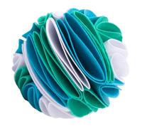 BESTOMZ Dog Snuffle Ball 15cm Slow Feeder Pet for Sniff Training Puppies Interactive Food Leakage Ball in White Blue and Green