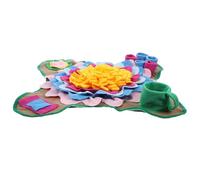 BESTOMZ Dog Snuffle Mat Slow Feed Puzzle Blanket with Flower Design, Nose Work Foraging for Pet Dogs, Interactive Feeding Mat to Reduce Boredom and Encourage Natural Hunting Instincts