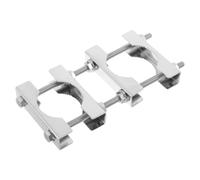 BESTOMZ Double Antenna Mast Clamp Bracket M6 Heavy Duty Iron Mounting Hardware for Network Antennas round Posts, Providing Sturdy Support and Enhanced Signal Stability for Rooftop
