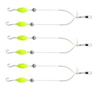 BESTOMZ Double Hook Fish Hook Rig 3Pcs Featuring Size 8 and Float Design for Saltwater Fishing and Angling