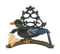 BESTOMZ Duck Cast Iron Wall Mount Garden Hose Holder for Patio Backyard