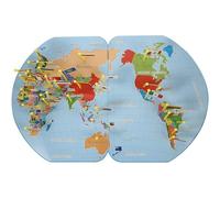 BESTOMZ Educational World Map with Safe Plastic and Wood Materials, Resistant to Fall, for Daily Life and Birthday, Fun Geography Learning Puzzle for Boys