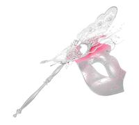 BESTOMZ Elegant Butterfly and with Stick Design for Women, Titanium Steel Material Convenient and Sophisticated Venetian Style Accessory for Prom Ball Parties and Masquerade Events Prom