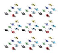BESTOMZ Evil Eye Charms Pendants with Creative Pattern Stainless Steel round 70pcs Versatile Compatibility and Reliable Material for DIY Craft and Formal Events for Jewelry Making