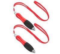 BESTOMZ Fat pen weighted ballpoint pen set 2pcs red plastic with increased friction grip writing accessory for office use