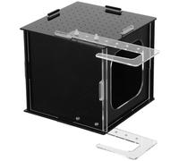 BESTOMZ Fish Breeding Isolation Box for Aquarium, Small Acrylic Fry Hatching Incubator 15x15x15cm with Easy Installation, Black Fish Acclimation and Separation Nursery for Guppy Betta