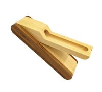 BESTOMZ Foldable Bamboo Pen Box with Single Slot for Pens and Pencils | Protective Storage for Office Workers and Pen Enthusiasts, Yellow Finish, Home or School Use
