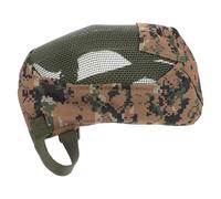 BESTOMZ Full Face Steel Mesh Fencing Mask V3 Protective Helmet for Outdoor Sport and Work Use, Replaceable Safety Gear with Digital Camouflage Design