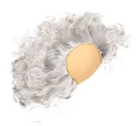 BESTOMZ Funny Bald Wig for Adults, Old Man Grandpa Cosplay Costume Accessory, White Wavy Party Wig for Role Play and Dress