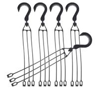 BESTOMZ Garden Accessories 5PCS Gardening Plant Pot Hooks for Flower Pot, Simple Installation, Good Load-Bearing Capacity, Black, for Balconies and Window Sill