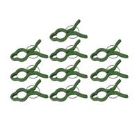 BESTOMZ Garden Plant Support Clips 10Pcs Plastic Fixed Clamps for Plant Stem Bending Support in Outdoor Garden and Greenhouse