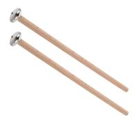 BESTOMZ Glockenspiel Mallets Metal Head Percussion Sticks for Xylophone Glockenspiel Chimes Sturdy Wood Handle with Oval Shape for Live Performances and Personal Practice