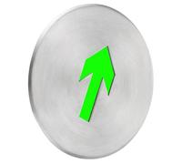 BESTOMZ Glow in The Dark Fire Evacuation Sign Stainless Steel Rectangular Safety Exit Sign with Evacuation Instructions Waterproof for Indoor Fire Emergencies