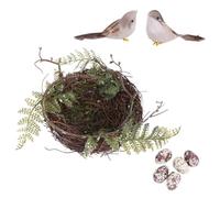 BESTOMZ Hand-woven Bird Nest Decorative Ornament for Birds Rustic Style Easy to Dangle and Sheltered Warm Place Wedding Photo Prop inside Or outside Your Home Color