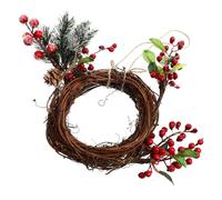 BESTOMZ Hanging Vine Wreath Christmas DIY Crafts Rattan Wreath Brown Adjustable Diameter Home Decor 4.6m