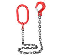 BESTOMZ Heavy Duty Practical Chain Sling Single Leg Chain Sling with Grab Hook 1 Ton Capacity Manganese Steel for Industrial Handling and City Projects